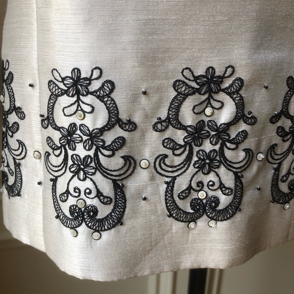 ✨LAST CHANCE✨ Kasper Cream and Brown Button Front Jacket - Picture 8 of 10